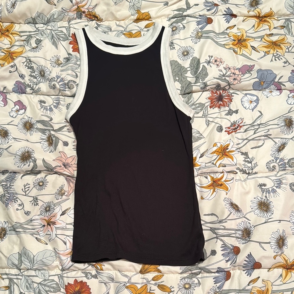 a new day Black and White Sleeveless Top
